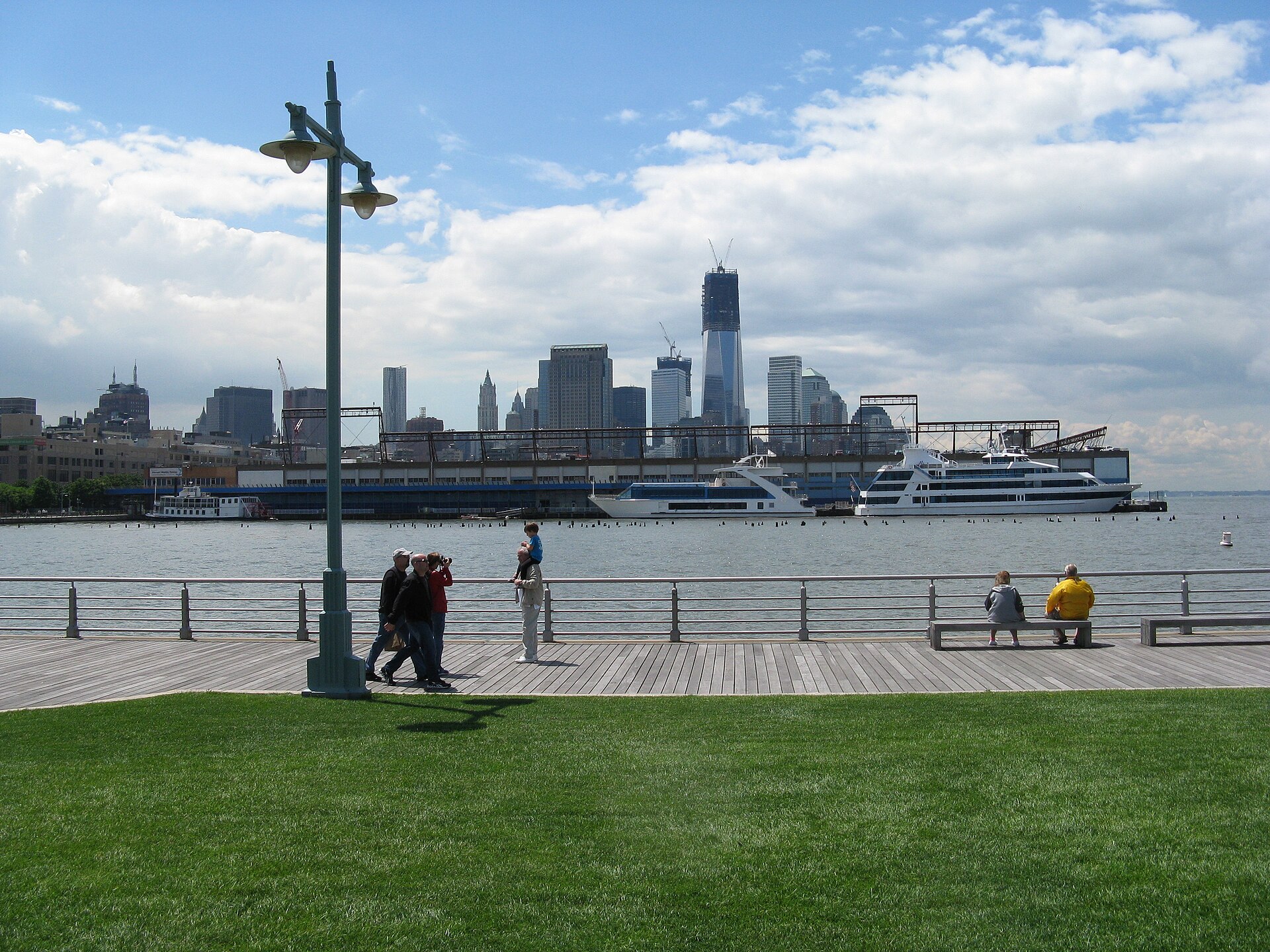 A financial district skyline
